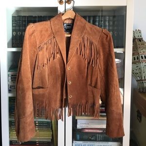 vintage suede fringe jacket pristine condition